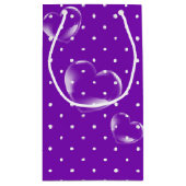 ハートバブル紫水玉模様 スモールペーパーバッグ (裏面)