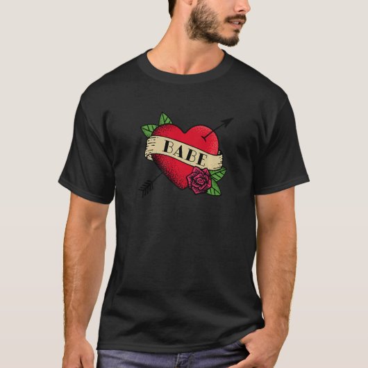 ハートバベタトゥー Tシャツ (正面)
