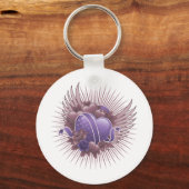 ハートバラと翼 キーホルダー (正面)