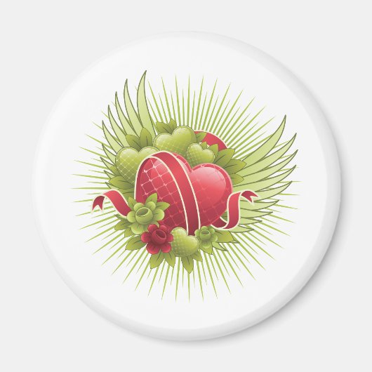 ハートバラと翼 マグネット (正面)