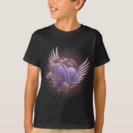 ハートバラと翼 Tシャツ (正面)
