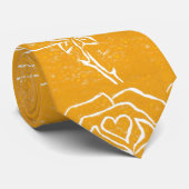 "ハートバライエロー"フラワーガーデンネックタイ ネクタイ (ロール)