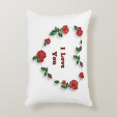 ハートバラバレンタインデントピロー アクセントクッション (正面(垂直))