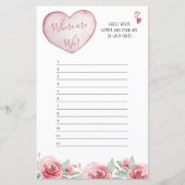 ハートバラ我々はどこにいる?ブライダルシャワーゲーム (正面)