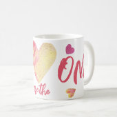 ハートバラ金ゴールド「お客様はONE」 コーヒーマグカップ (正面右)