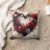 ハートバラ クッション (ブランケット)