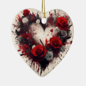 ハートバラ セラミックオーナメント (右)