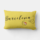 ハートバルセロナピロー、カタロニア ランバークッション (裏面)