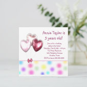 ハートバルーズピンクガールズ5thバースデーパーティー 招待状 (スタンド正面)