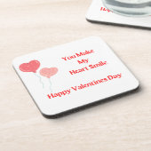 ハートバルーンを使用して私のハートスマイルを コースター (左側)