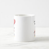 ハートバルーンを持ったペンギンの名入れマグ コーヒーマグカップ (中央)