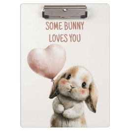 ハートバルーンを持つSome+Bunny+Loves+You クリップボード