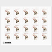 ハートバルーンを持つSome Bunny Loves You スクエアシール (シート)