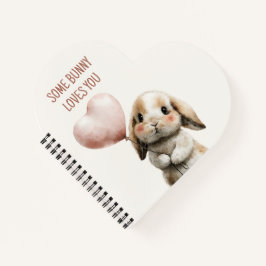 ハートバルーンを持つSome+Bunny+Loves+You ノートブック