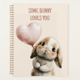 ハートバルーンを持つSome Bunny Loves You プランナー手帳