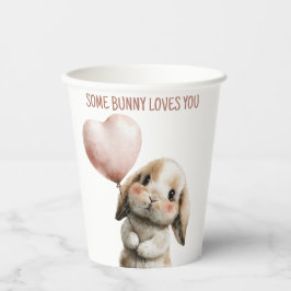 ハートバルーンを持つSome Bunny Loves You 紙コップ