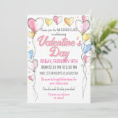 ハートバルーンバレンタインデースクールパーティー 招待状 (スタンド正面)