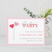 ハートバルーンバレンタインデーパーティー 招待状 (スタンド正面)