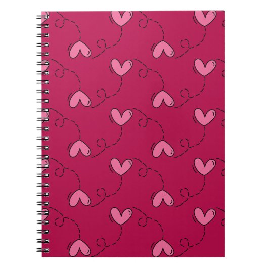 ハートバルーンパターン ノートブック (正面)