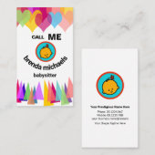 ハートバルーンパーティーハッツスマイルベビーシッター 名刺 (正面/裏面)