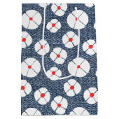 ハートバルーンフローラデニム ミディアムペーパーバッグ (裏面)