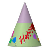 ハートバルーン誕生日ハット パーティーハット (左)