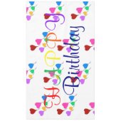 ハートバルーン誕生日 テーブルクロス (正面)