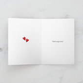 ハートバルーン25thまたは任意の年周年記念挨拶 カード (内部)