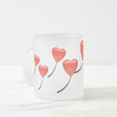 ハートバルーン フロストグラスマグカップ (正面左)