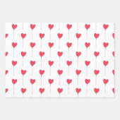 ハートバルーン ラッピングペーパーシート (正面)