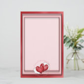 ハートバルーン(小ハート) 便箋 (スタンド正面)