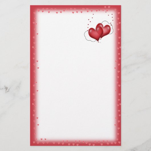 ハートバルーン(小ハート) 便箋 (正面)