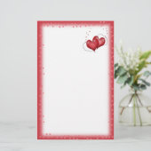 ハートバルーン(小ハート) 便箋 (スタンド正面)