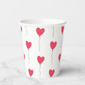 ハートバルーン 紙コップ (裏面)