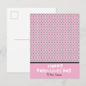 ハートバレンタインのパターン名前をカスタムするはがき ポストカード (正面/裏面)