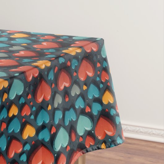 ハートバレンタインアート テーブルクロス (インサイチュ)