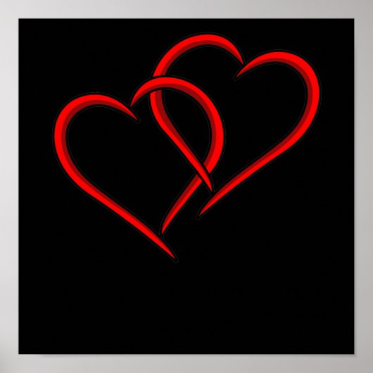 ハートバレンタインキュートロマンチックバレンタインデイクール ポスター (正面)