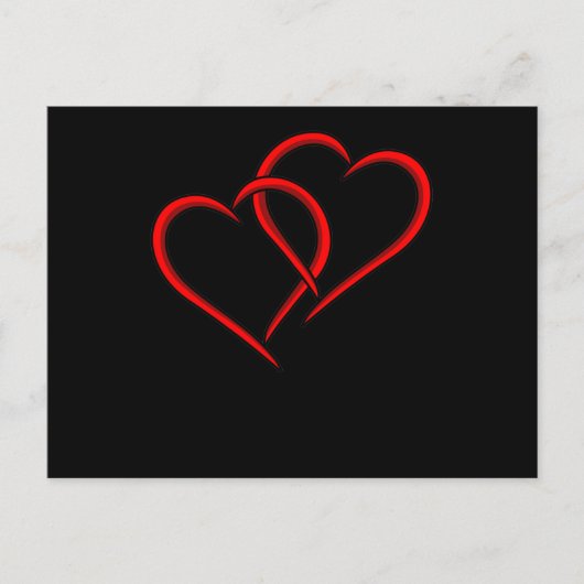 ハートバレンタインキュートロマンチックバレンタインデイクール 案内ポストカード (正面)