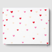 ハートバレンタインテーマベビーガールシャワーレッドピンク ゲストブック (裏面)