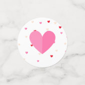 ハートバレンタインテーマベビーガールシャワーレッドピンク コンフェッティ (スモール正面)