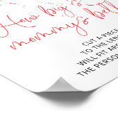 ハートバレンタインテーマ大きいママの腹 ポスター (角)