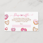 ハートバレンタインデントおむつラッフルベビーシャワー エンクロージャーカード (正面)