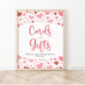 ハートバレンタインデーとギフト赤ちゃんシャワーサイン ポスター