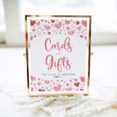 ハートバレンタインデーとギフト赤ちゃんシャワーサイン ポスター