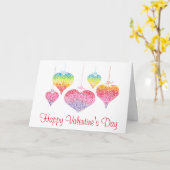 ハートバレンタインデーのカード カード (黄色い花)