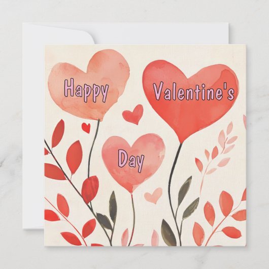 ハートバレンタインデーのカード シーズンカード (正面)