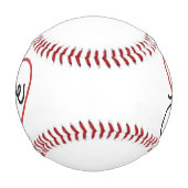 ハートバレンタインデーの恋人への愛 野球ボール (正面)