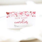 ハートバレンタインデーの数Baby Showerゲーム エンクロージャーカード