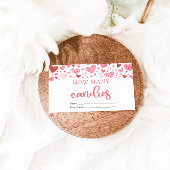 ハートバレンタインデーの数Baby Showerゲーム エンクロージャーカード