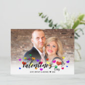 ハートバレンタインデータイポグラフィ写真カラフル (スタンド正面)